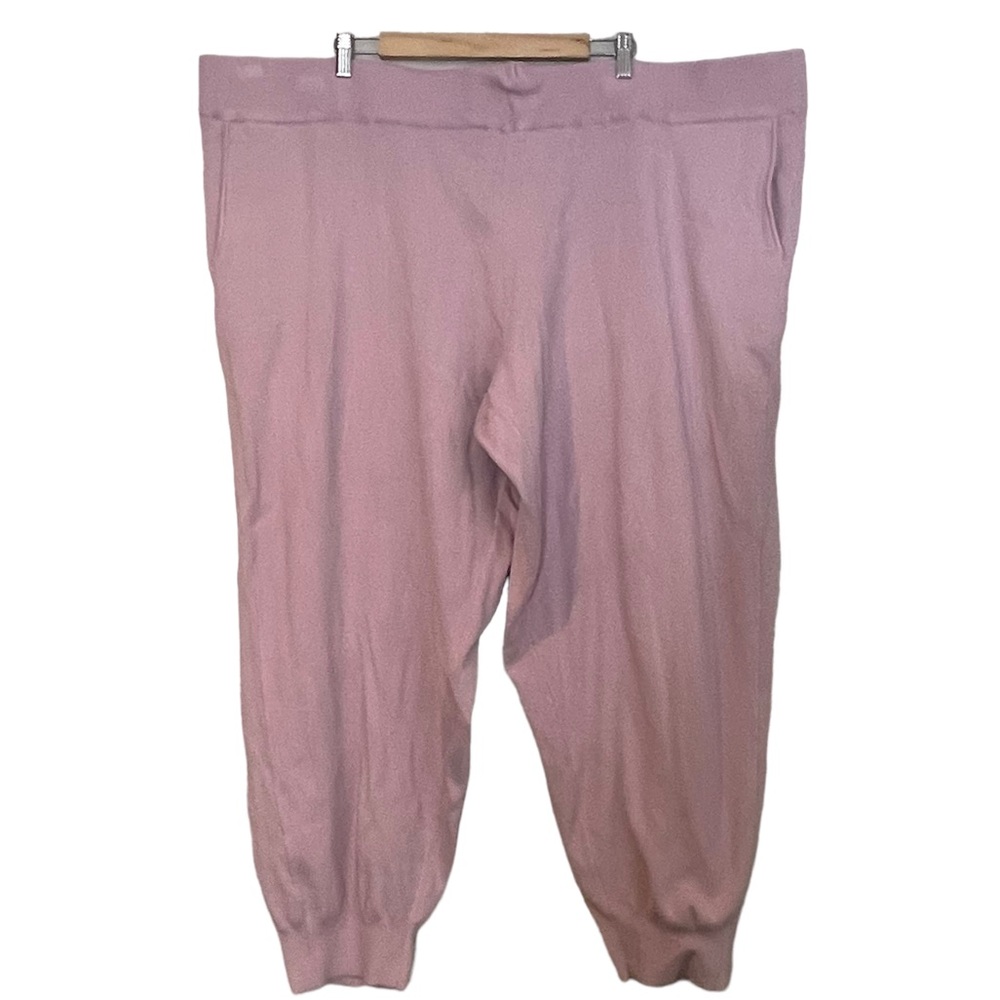 Ava & Viv Knit Pink Jogger Pull-On Pants Size 4X Pockets Stretch Athleisure